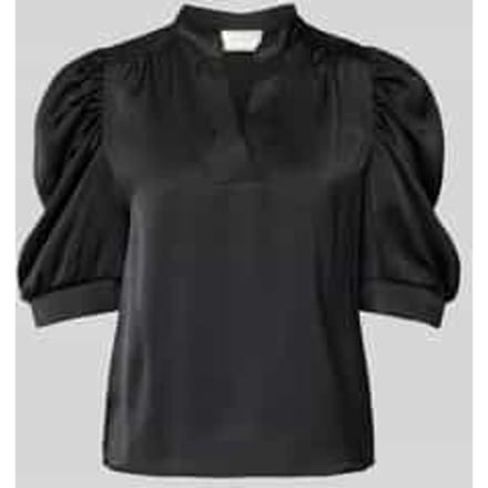Regular fit blouse van satijn met pofmouwen model 'Roella'