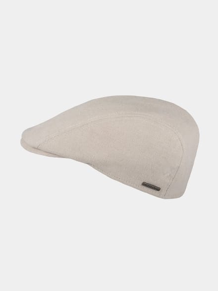 Edson - Canvas flat cap - Naturel