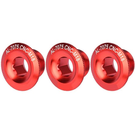 3 Stuks 18mm Aluminiumlegering Fietsas As Schroef Moer Accessoire Fiets Crankdeksel red