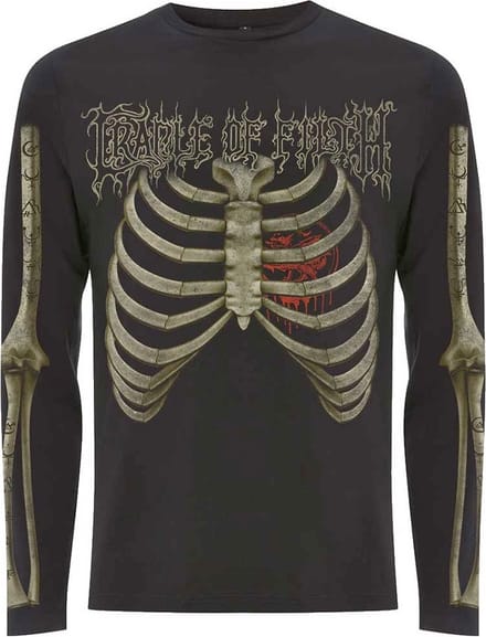 Cradle Of Filth - Skeleton Longsleeve shirt - S - Zwart