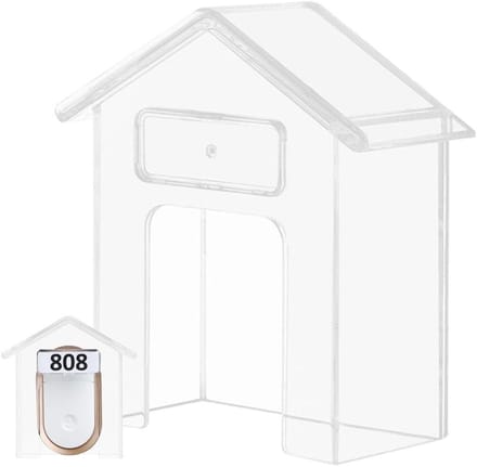 Deurbel Regenkap - Weerbescherming Deurbel - Bescherming Buiten - Geen Boor Installatie - 7x7 cm - Transparant