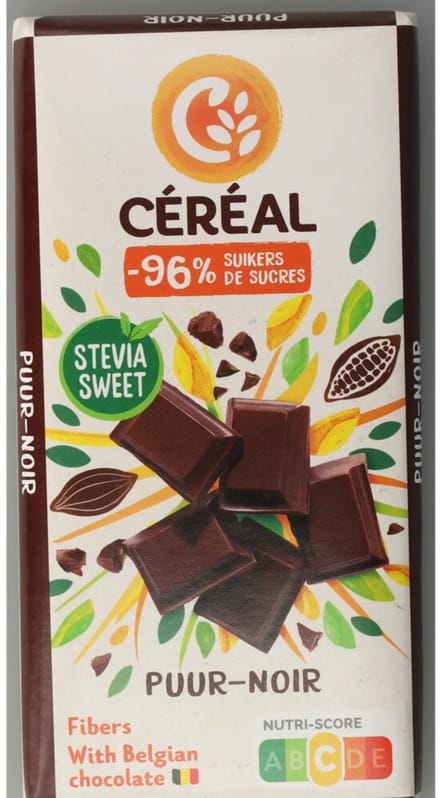 Céréal Chocoladetablet Puur - 12 x 85 gr- Voordeelverpakking