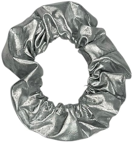Scrunchie - elastiek - glimmende stof - kerst - zilver