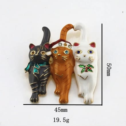 Broche 038 Kerst Katten
