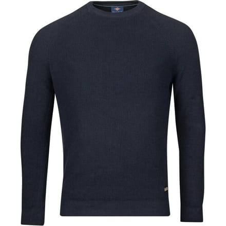 Baileys Trui Crew Neck Allover Rib Knit Dark Blue / male