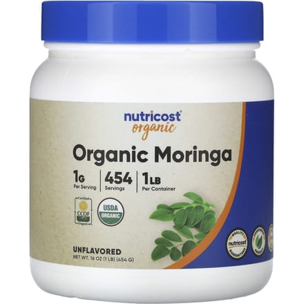 Nutricost, Moringa biologique, sans saveur, 16 oz (454 g)
