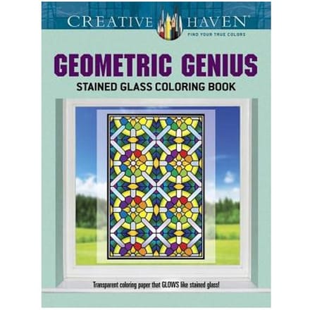 Creative Haven Geometric Genius Stained Glass Coloring Book - Henry Shaw