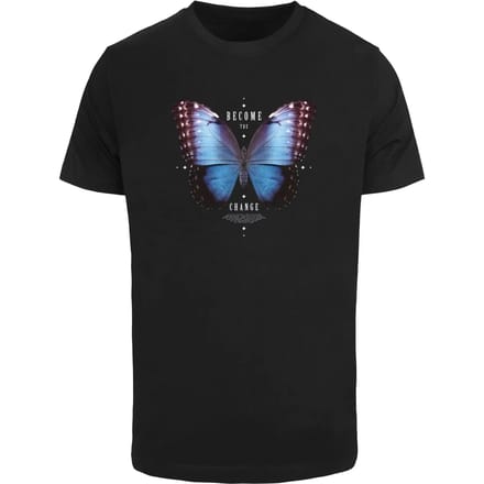 Mister Tee - Become the Change Butterfly Heren Tshirt - XXL - Zwart