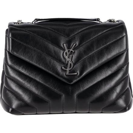 Saint Laurent Kleine Loulou Schoudertas in Zwart Leer