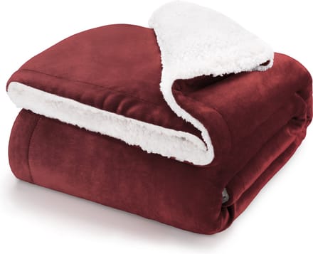 Blumtal Fleece Deken - Sherpa - 150x200 - Donker Rood