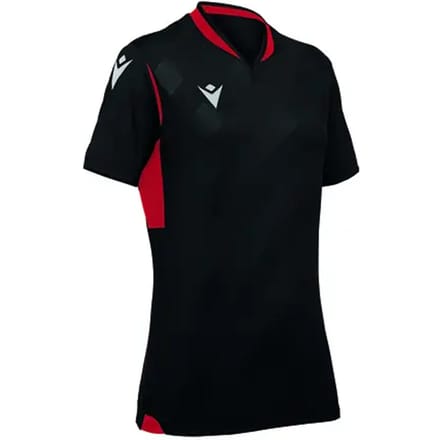 Macron Alya Shirt Korte Mouw Dames - Zwart / Rood | Maat: L