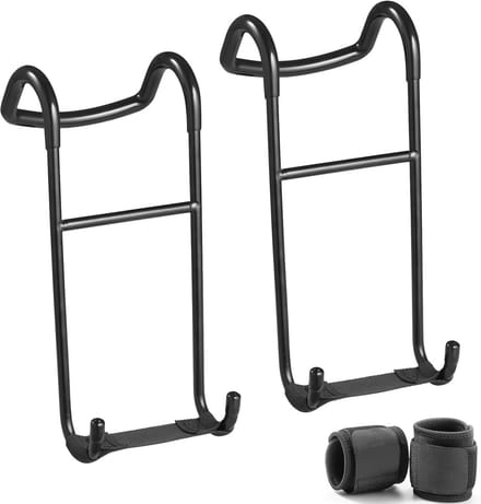 Dumbbell Spotter Hooks Set - 220 Ib Load Capacity, Heavy Duty Barbell Hooks for Weight Bench Press and Workouts
