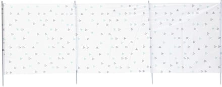 Neka Strand/camping windscherm - wit met driehoeken print - 300 x 120 cm