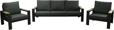 Buitengewoon Boet Benton Loungset 3 dlg. - Antraciet