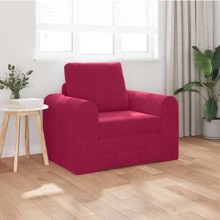 vidaXL Slaapbank Wijnrood 98 x 71 x 83 cm Fluweel