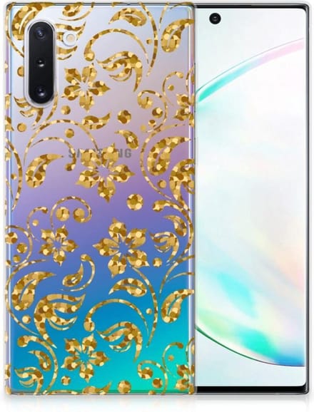 Samsung Galaxy Note 10 TPU Case Gouden Bloemen