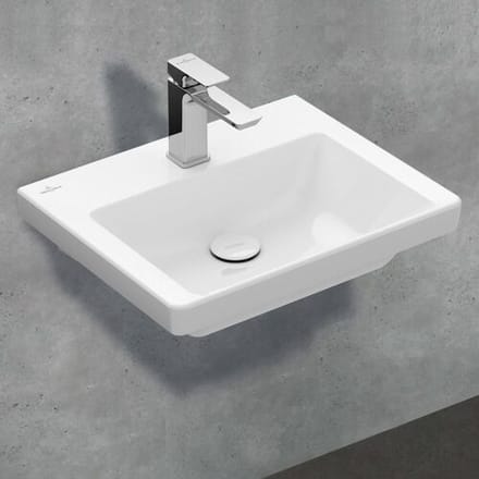 Villeroy & Boch Subway 3.0 wash hand basin 50 cm, with 1 tap hole, without overflow 43705101