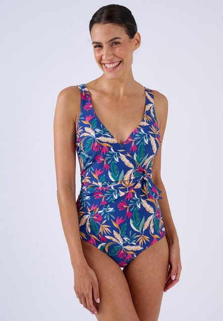 Damart - Badpak Tropical Perfect Fit by Damart - Dames - Blauw - 48