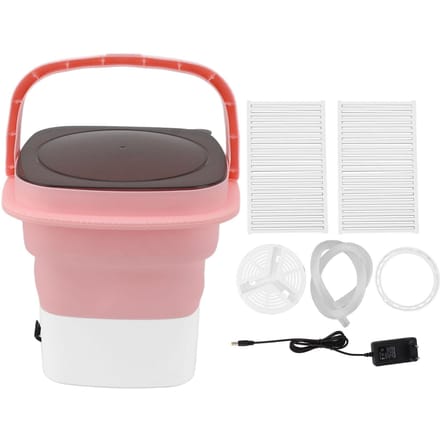 Draagbare Wasmachine Opvouwbare Mini Kleine Draagbare Wasmachine Wasmachine voor Appartement Was roze