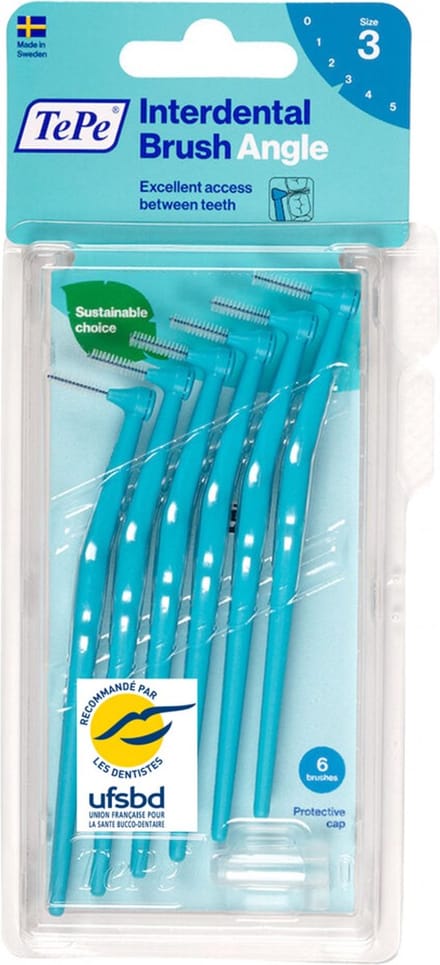 TePe Angle Interdentale Ragers Blauw ISO maat 4  – 0,6 mm (6 stuks)