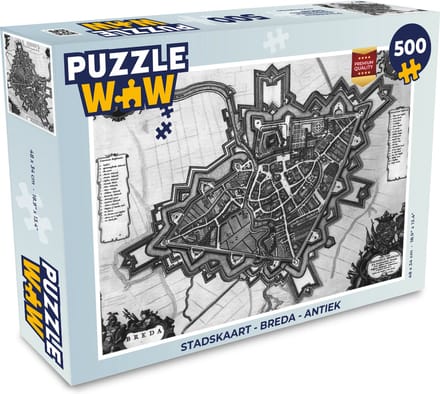 Puzzel Stadskaart - Breda - Antiek - Legpuzzel - Puzzel 500 stukjes - Plattegrond