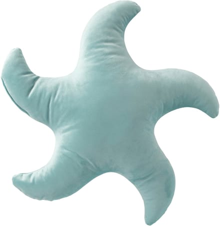 J-Line kussen Zeester - polyester - turkoois