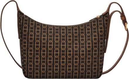 FOSSIL Leren Schoudertas Cecilia Top Zip Crossbody Brown Multi Bruine