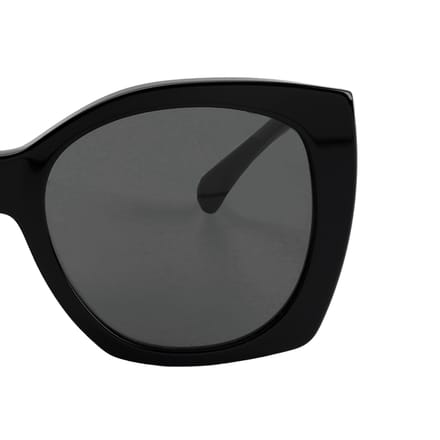 Lunettes de soleil Papillon Logo Chanel Lunettes de soleil Femme Noir 0CH5519 Basic Packaging-Eyeglass Case+Box,55,Black