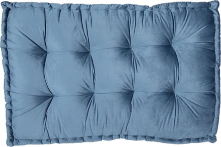 Clayre & Eef Palletkussen Foam 80*120*12 cm Blauw Polyester Rechthoek Loungekussens Matraskussen Tuinkussens