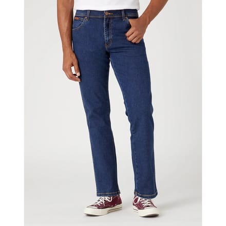 Wrangler - TEXAS Stretch - Heren Regular-fit Jeans - Darkstone