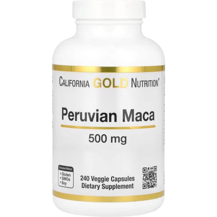 California Gold Nutrition, Peruaanse Maca, 500 mg, 240 Veggie Capsules