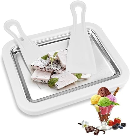 IJsroller Pan - Zelfgemaakte Ice Rolls Plaat voor Rollen - Sorbet Maker met Bevroren Yogurt
