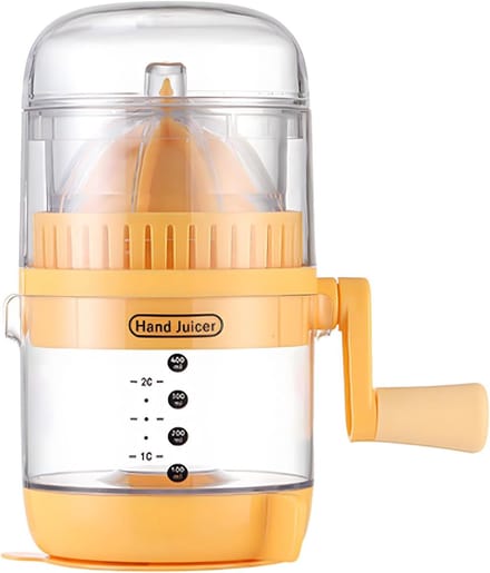 Citroenpers - Fruit Extractor - Sap Maken - Met Handvat - 12 x 18 x 12 cm - Geel