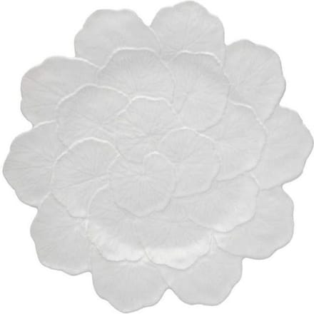 Bordallo Pinheiro Bord Geranium - Set van VIER stuks - Sardinheira Wit 22 cm -
