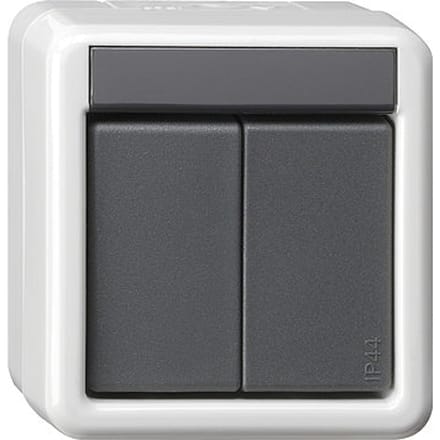 Gira 2-punts KNX drukknop opbouw grijs - 516230