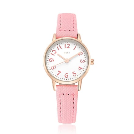 West Watch - model Rose - analoog horloge - Ø 32 mm - roze/rosé keurig