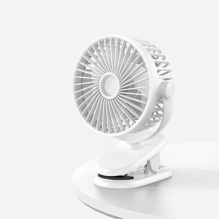 Ventilator - USB ventilator - Mini ventilator - Tafelventilator - Met klem - 3 instelbare snelheden - Verstelbare hoek - Draagbare koelventilator - Ideaal voor kantoor, school & studentenkamers - Wit