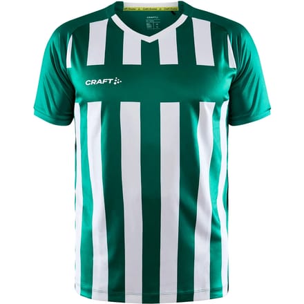 Craft Progress 2.0 Stripe Shirt Korte Mouw Heren - Groen / Wit | Maat: M