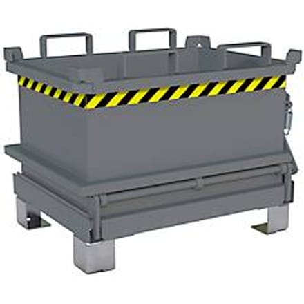 Bauer Mini-klapbodemcontainer MSB 150 - 800 x 600 x 625 mm - muisgrijs RAL 7005