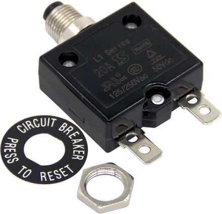 Thermoschakelaar 30A met Handmatige Reset - Overbelastingsbeveiliging 125-250V AC / 50V DC