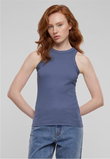 Urban Classics - Racer Back Rib Mouwloze top - 3XL - Blauw