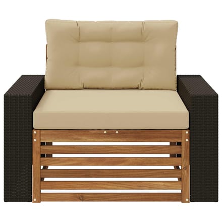 vidaXL - Buiten - Midden - Sofa - Naturel