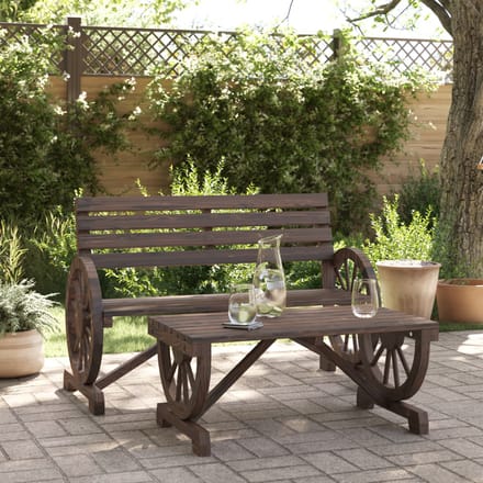 vidaXL - 2-delige - Loungeset - massief - vurenhout