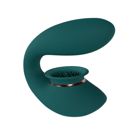 Twitch 3 - Rechargeable Vibrator and Suction - Forest Green