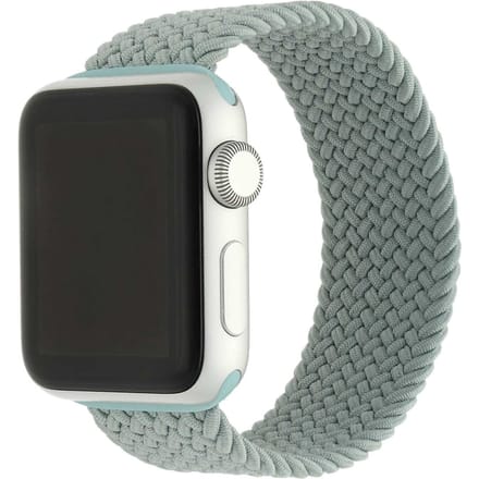 2+2 | Apple Watch Bandje Onyx - Gevlochten - Solo - Nylon - Mint