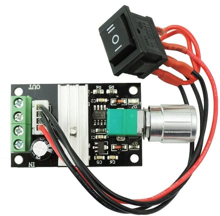 Dailygoods Reversible Motor Speed Switch - Regulator - 6V 12V 24V - Verstelbare Snelheidscontroller - Voor DC Motor - 3A