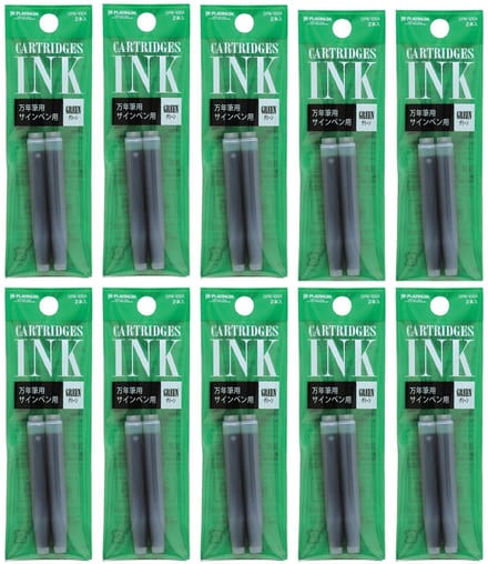 Platinum - Vulpeninkt - 10 zakjes van 2 patronen - Groen