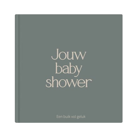 Writemoments Babyshower boek - Gastenboek babyshower - Groen