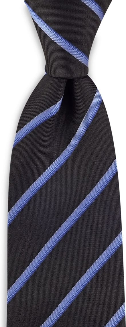 We Love Ties - Stropdassen - Stropdas Stripe Control - marineblauw / lichtblauw