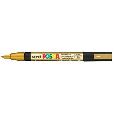Posca marker met conische punt schrijfdikte fijn goud